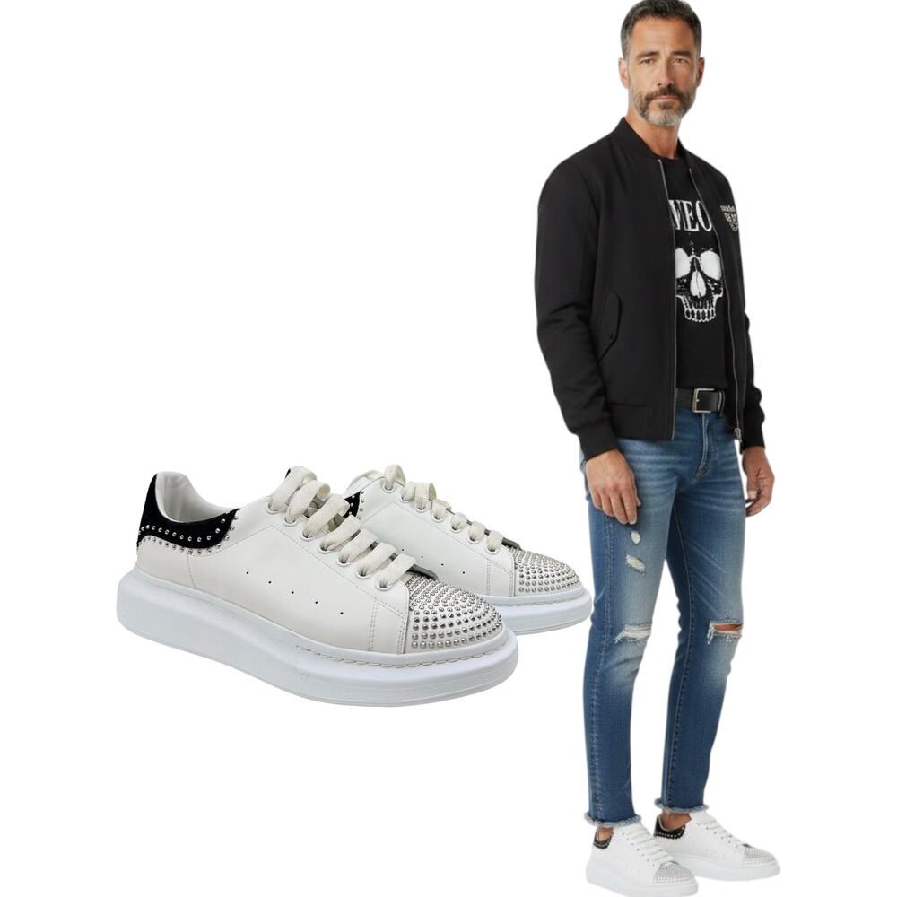 Alexander Mcqueen SSense Exclusive Oversized Studded Sneakers White Size 44